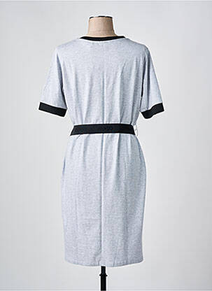 Robe mi-longue manches courtes manches courtes gris HUGO BOSS femme