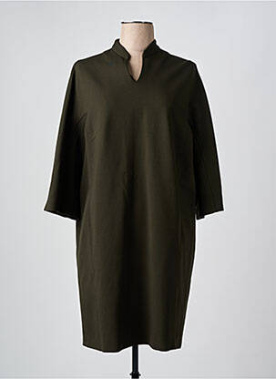 Robe mi-longue manches 3/4 manches 3/4 vert ASPESI femme
