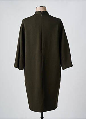 Robe mi-longue manches 3/4 manches 3/4 vert ASPESI femme