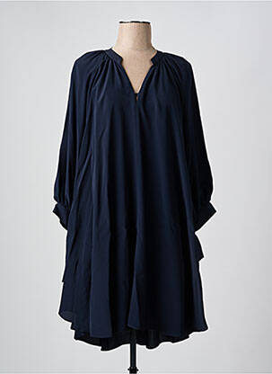Robe courte manches longues manches longues bleu HUGO BOSS femme