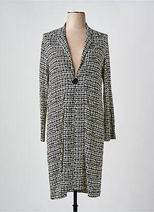 Manteau long coupe cintrée sans capuche noir SIYU femme