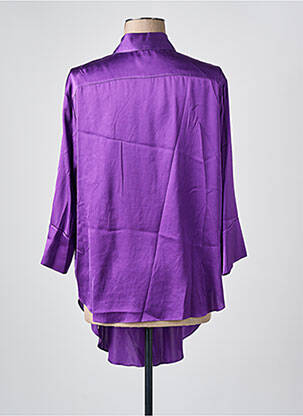 Tunique manches longues col chemisier violet HER SHIRT femme
