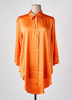 Tunique manches longues col chemisier orange HER SHIRT femme