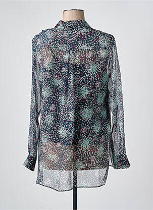 Chemisier tissage crêpe manches longues bleu HUGO BOSS femme