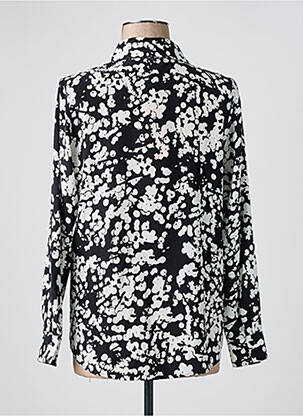 Chemisier tissage crêpe manches longues noir HUGO BOSS femme