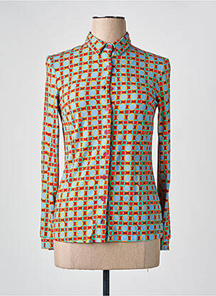 Chemisier coupe cintrée manches longues orange SIYU femme