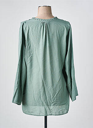 Chemisier tissage popeline manches longues vert MASON'S femme