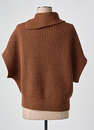 Pull stretch manches 3/4 marron FABIANA FILIPPI femme