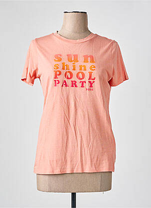 T-shirt sérigraphie manches courtes orange HUGO BOSS femme