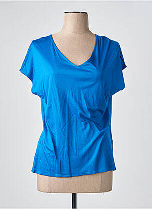T-shirt coupe droite manches courtes bleu HUGO BOSS femme