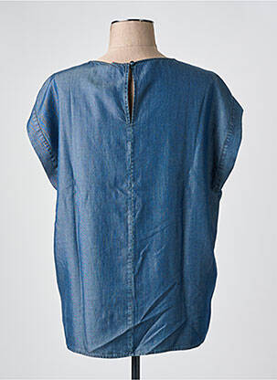 Blouse col rond manches courtes bleu HUGO BOSS femme