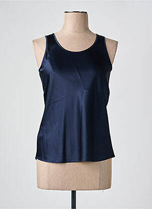 Top coupe cintrée sans manche bleu HUGO BOSS femme