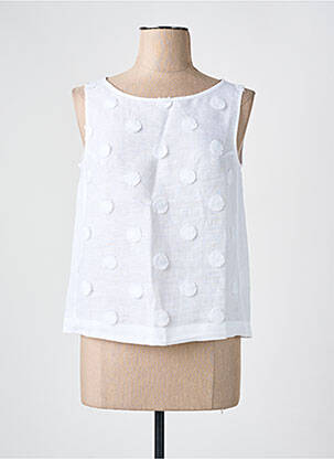 Top sans manche sans manche blanc WHYCI MILANO femme