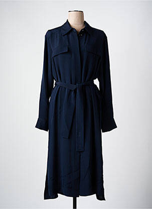 Robe longue manches longues manches longues bleu HUGO BOSS femme