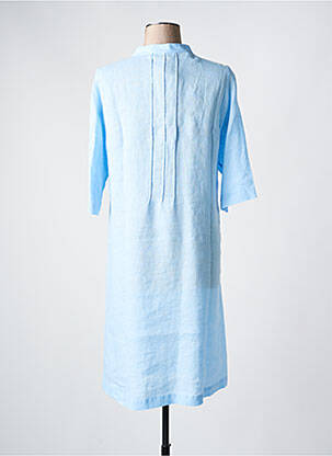 Robe mi-longue manches 3/4 manches 3/4 bleu WHYCI MILANO femme