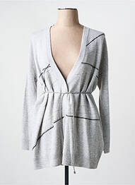 Gilet manches longues stretch gris FABIANA FILIPPI femme