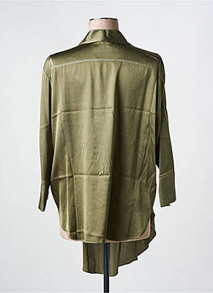 Tunique manches longues col chemisier vert HER SHIRT femme