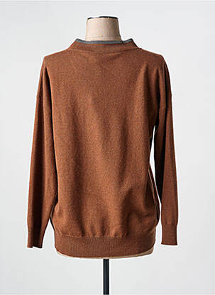 Pull col v manches longues marron FABIANA FILIPPI femme
