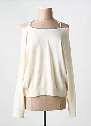 Pull stretch manches longues beige FABIANA FILIPPI femme