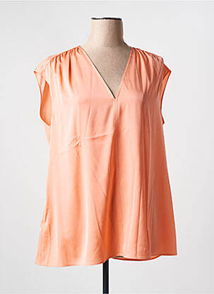 Blouse fermeture boutonnée au dos sans manche orange HUGO BOSS femme