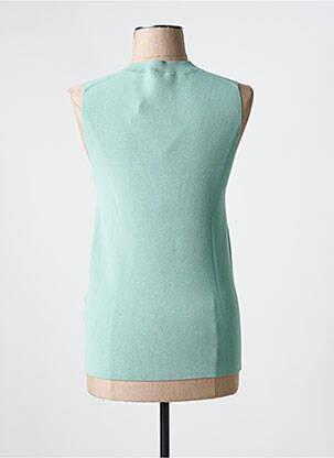 Pull stretch sans manche vert HUGO BOSS femme