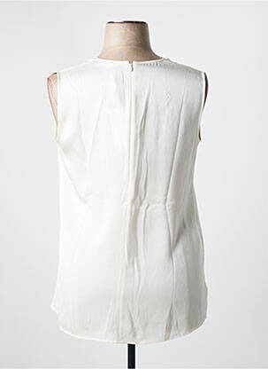 Blouse col v sans manche beige HUGO BOSS femme