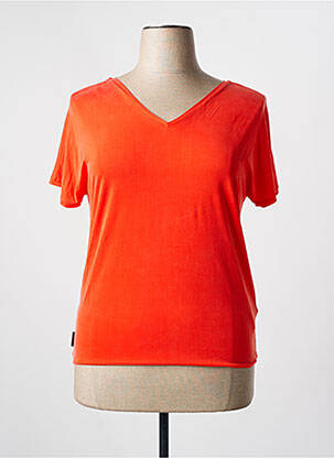 T-shirt col v manches courtes orange RRD (ROBERTO RICCI DESIGNS) femme