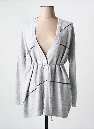 Gilet manches longues gris FABIANA FILIPPI pour femme