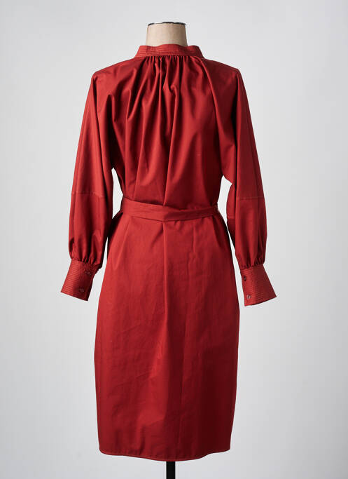 Robe mi-longue manches longues manches longues orange HUGO BOSS femme