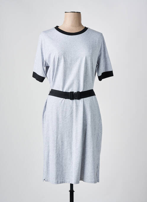 Robe mi-longue manches courtes manches courtes gris HUGO BOSS femme