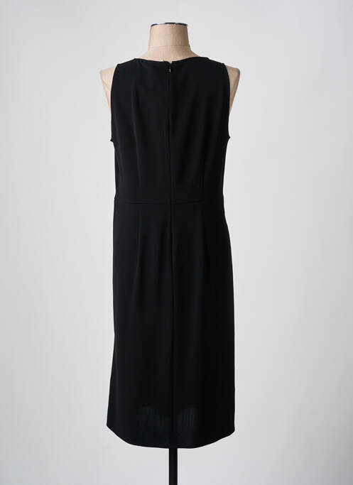 Robe mi-longue tissage crêpe sans manche noir ASPESI femme