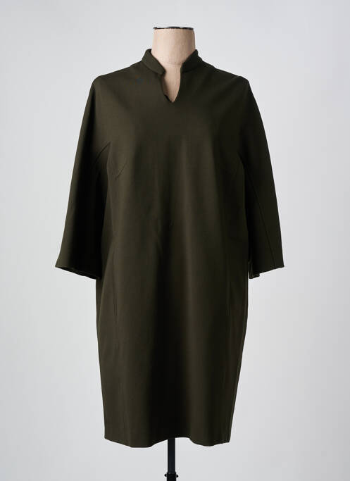 Robe mi-longue manches 3/4 manches 3/4 vert ASPESI femme