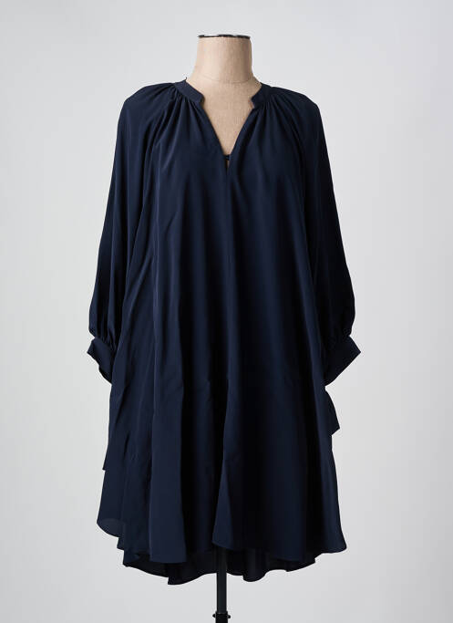 Robe courte manches longues manches longues bleu HUGO BOSS femme