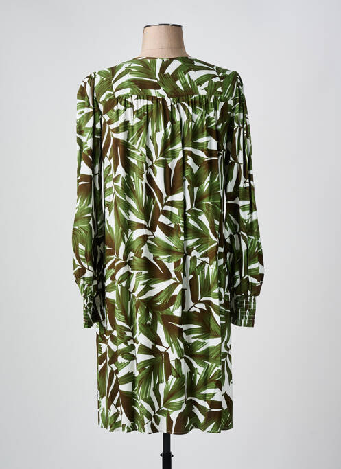 Robe mi-longue manches longues manches longues vert HUGO BOSS femme