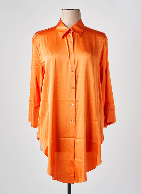 Tunique manches longues col chemisier orange HER SHIRT femme