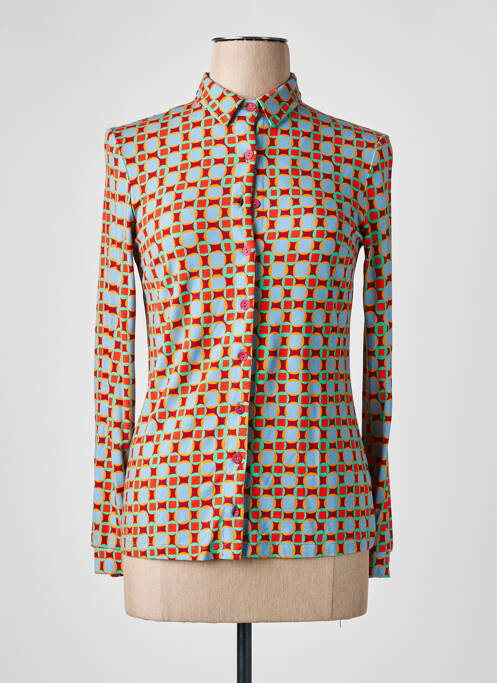 Chemisier coupe cintrée manches longues orange SIYU femme