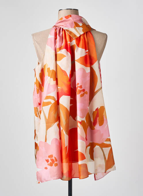 Blouse imprimé fleurs sans manche orange HUGO BOSS femme