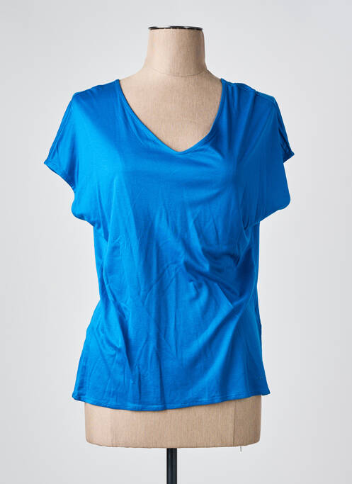 T-shirt coupe droite manches courtes bleu HUGO BOSS femme