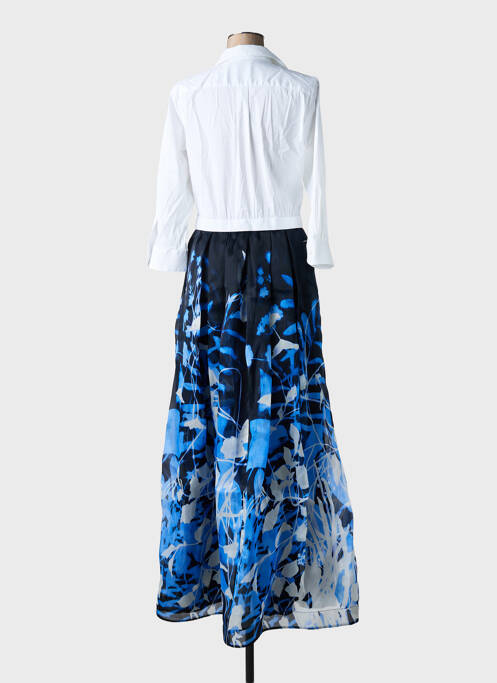 Robe longue manches longues manches longues bleu SARA ROKA femme