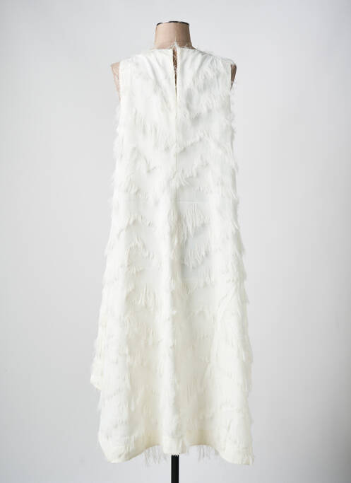 Robe longue tissage crêpe sans manche beige FABIANA FILIPPI femme
