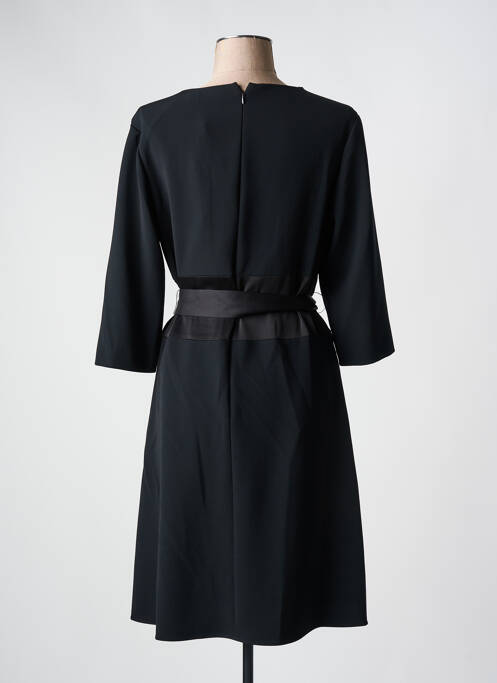 Robe mi-longue manches longues manches longues noir HUGO BOSS femme