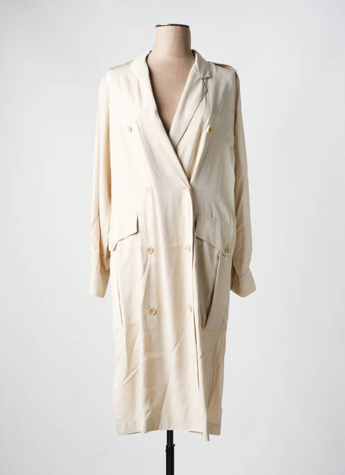 Trench tissage popeline sans capuche beige ASPESI femme