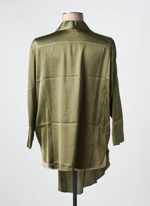 Tunique manches longues col chemisier vert HER SHIRT femme