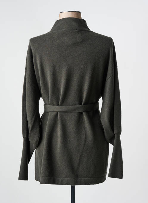 Pull tunique maille tricot manches longues vert FABIANA FILIPPI femme