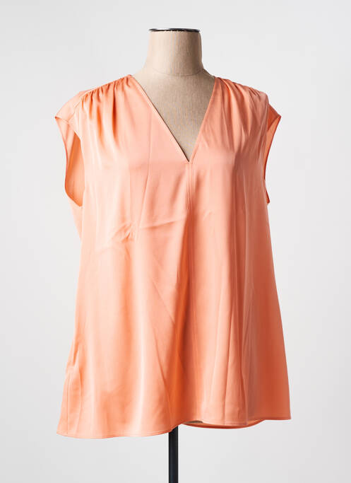 Blouse fermeture boutonnée au dos sans manche orange HUGO BOSS femme