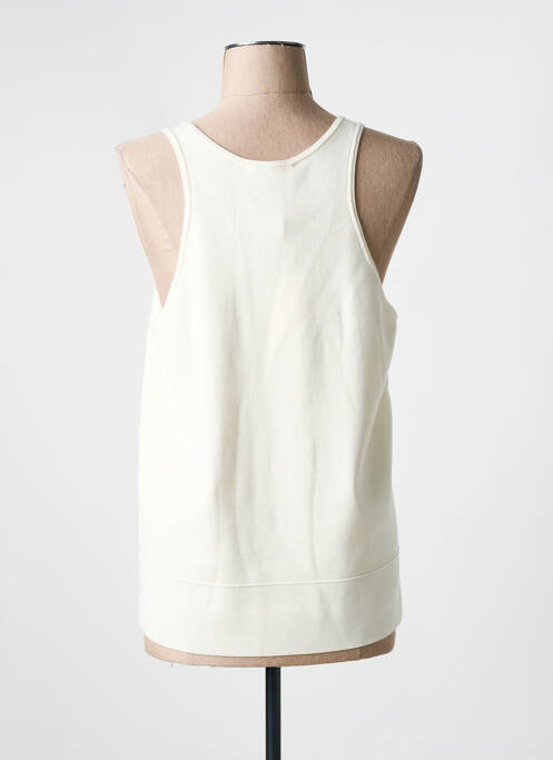 Pull coupe cintrée sans manche beige HUGO BOSS femme