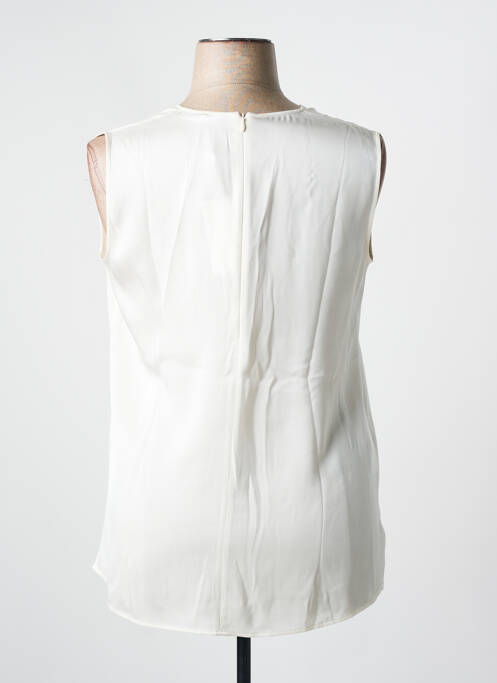 Blouse col v sans manche beige HUGO BOSS femme