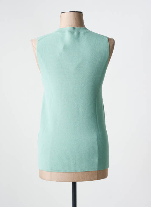 Pull stretch sans manche vert HUGO BOSS femme