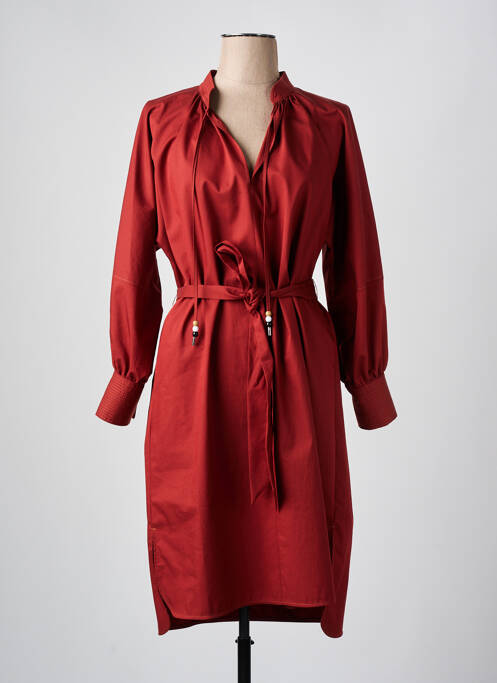 Robe mi-longue orange HUGO BOSS pour femme