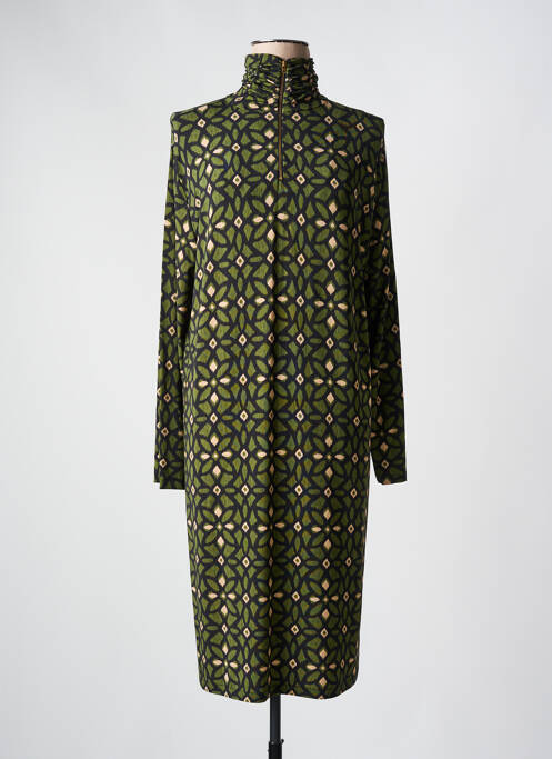 Robe mi-longue vert SIYU pour femme